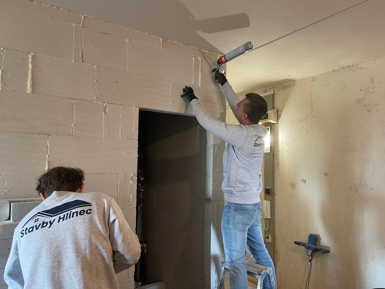 Probíhající rekonstrukce bytu