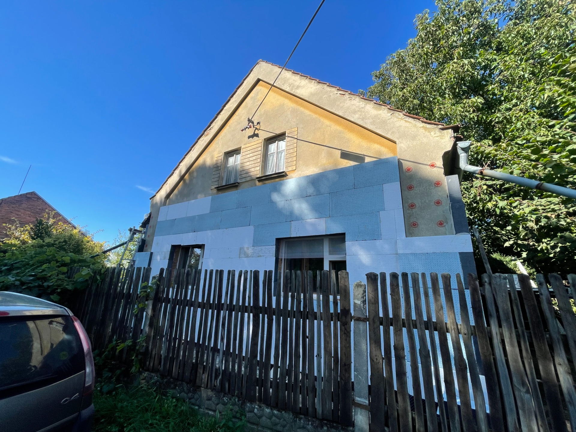 probíhající zateplení RD